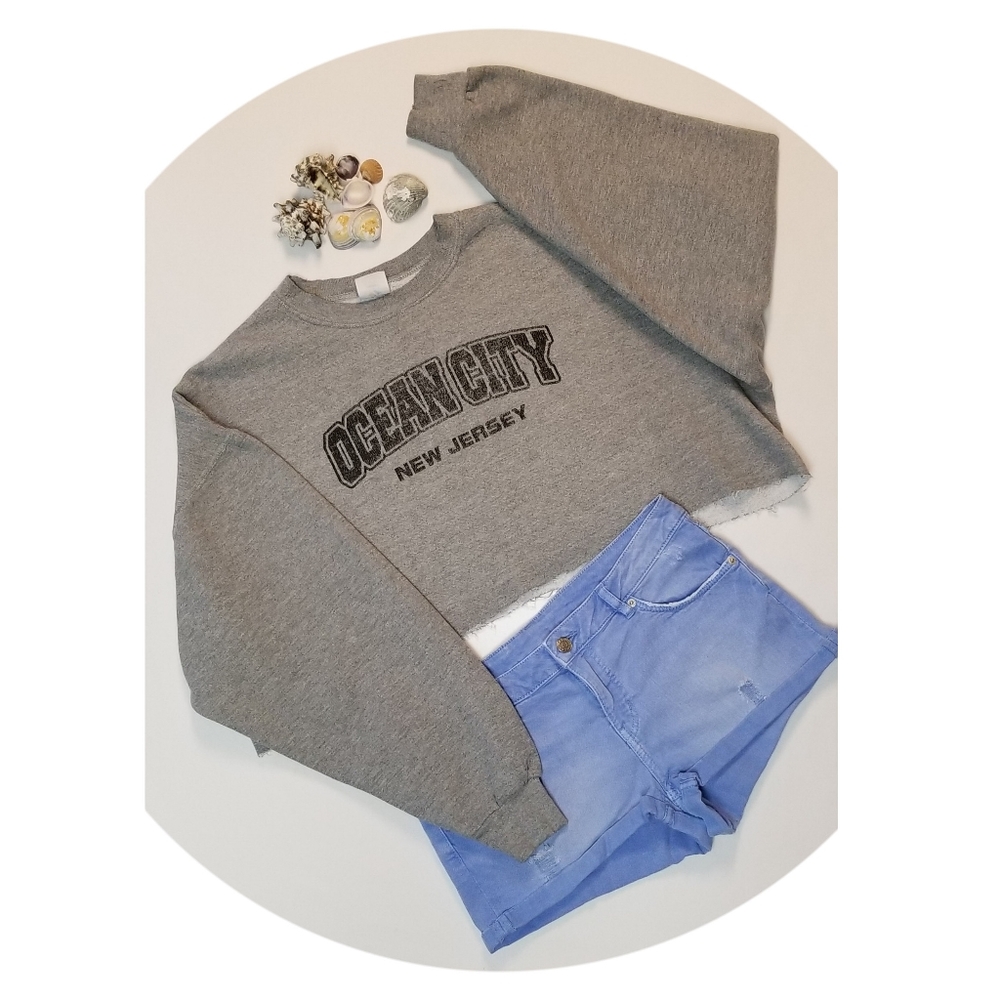 Vintage Cropped Ocean City New Jersey Sweatshirt